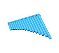 Fenteer Flauta de pan de 16 tubos, clave de C, educativa, fácil de aprender, ligera, para principiantes, Azul