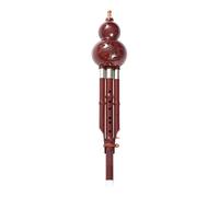 Fenteer Flauta Hulusi de Calabaza, Instrumento Musical con Clave C, Instrumento Folclórico Chino de Yunnan, Ideal para Regalar en Casa Y para Conciertos, Bronce rojo