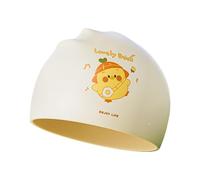 Fenteer Gorro de Ducha Infantil en Silicona, Ligero Y Cómodo, Ideal para Surfear Y Actividades Acuáticas, Amarillo