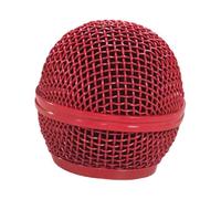 Fenteer Grill Head Cubierta Protectora Metálica para Micrófono Reemplazo de Malla Robusta Instalación Sencilla Y Segura Diseño Compacto para Transp, Rojo