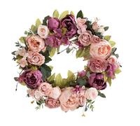 Fenteer Guirnalda de para Puerta de Entrada, 40 cm, Flores Artificiales de peonía, Ideal para Hotel y Festival, Pasta de Frijoles Violeta