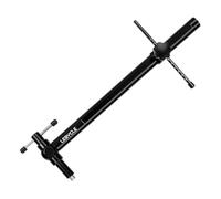 Fenteer Herramienta de Alineación de Patilla de Cambio Calibrador Profesional Llave de Corrección Y Medidor de Puntera de Aluminio para Medición Exacta, Negro