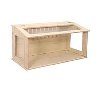 Fenteer Jaula de Madera para hámster, Nido para cría de Pollos con Ventana, hábitat para Reptiles y jerbos, Lados Libres de 60