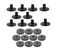 Fenteer Juego de 10 Fundas Y Almohadillas de Fieltro para Soportes de Platillos. Reemplazo Directo. Accesorios Prácticos Y de Calidad. Almoh, Almohadillas de fieltro negro