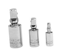 Fenteer Juego de 3 adaptadores de vasos de impacto universales, juego de extensión de vasos de acero para llave eléctrica de automóvil