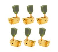 Fenteer Juego de Afinadores para Guitarra, 3L Y 3R, Piezas de Repuesto, Oro Verde