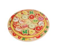 Fenteer Juego de Pizza de Madera, Juego de Comida, Juguetes de Cocina para Habilidades motoras Finas, de simulación, Juguete de Pizza para niños y niñas de 3, Style a