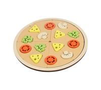 Fenteer Juego de Pizza de Madera, Juego de Comida, Juguetes de Cocina para Habilidades motoras Finas, de simulación, Juguete de Pizza para niños y niñas de 3, Style B
