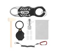 Fenteer Kit de Prueba de resonancia de Monedas, validación Mediante Prueba de resonancia y comparación de tamaño, probador, de Monedas de Oro y Plata.