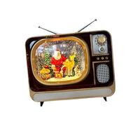 Fenteer Lámpara de Bola de Nieve con Caja de Música Y Farol Navideño, Decoración Navideña con Conexión USB, Purpurina Luminosa Y Motivo Clásico de Televisión, Gran Ciervo de Santa