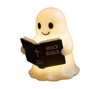 Fenteer Lámpara de Noche Infantil Fantasma Lámpara Decorativa de Escritorio Estatua Original Ornamento de Resina Función Luz Cálida Adecuada para Regalo Hallo