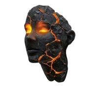 Fenteer Lámpara de Pared Decorativa Rostro Humano 3D Resina Iluminación LED Alma Rota Adecuada para Dormitorio Sala de Estar Comedor