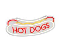 Fenteer Letrero de Comida, Luz LED para Comida, Dibujos Animados, Alimentación Por USB, Arte de Pared, Letreros, Luz Nocturna para Bar, Cocina, Fondo, Perritos Calientes