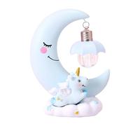 Fenteer Luz de noche de, luz de escritorio para niños y niñas, dibujos animados, decoración del hogar, luz nocturna LED, figura de estatua, Azul