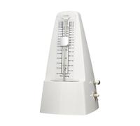 Fenteer Metrónomo Mecánico Profesional de Alta Precisión Metal de Alta Precisión Easyable Tempo de Sonido de Sonido Fuerte Y para Tambores de Violín, blanco