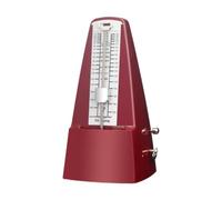 Fenteer Metrónomo Mecánico Profesional de Alta Precisión Metal de Alta Precisión Easyable Tempo de Sonido de Sonido Fuerte Y para Tambores de Violín, rojo