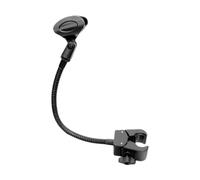 Fenteer micrófono de soporte de micrófono ajustable con soporte de micrófono de cuello de cabecera de tubo redondo para el riel del manejo del manejo, Se Adapta a 28 a 40