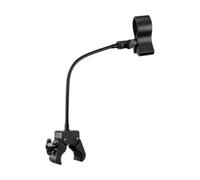 Fenteer micrófono de soporte de micrófono ajustable con soporte de micrófono de cuello de cabecera de tubo redondo para el riel del manejo del manejo, Se Adapta a 30 a 60