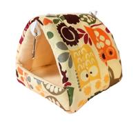 Fenteer Nido de pájaro cálido de Invierno, Cama para pájaros, Tienda de campaña, Acogedor escondite, Hamaca Colgante, Jaula para Mascotas, Accesorios para, Animal Y Floral