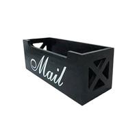 Fenteer Organizador de de Madera, Soporte para, mostrador, ahorrador de Espacio, buzón de, Multifuncional, Cesta para de, Negro