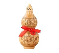 Fenteer Ornamento de Calabaza Feng Shui Estatua portátil de Madera múltiple wu lou sólido para Sala de Estar, Diseño de Flores