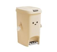 Fenteer Papelera con Pedal para pisar Papelera Papelera Rectangular Papelera con Pedal Papelera para Sala de Estar Estudio Hogar, 15l