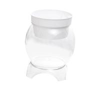 Fenteer Pecera de Escritorio, macetero hidropónico 2 en 1 para paisajismo doméstico, terrario florero para Sala de Estar, pecera Creativa Transparente, 20cm X 26.2cm