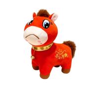 Fenteer Peluche de Caballo de 20 cm del año 2026, Adorno del Zodiaco Chino, para Coche, hogar, Sala de Estar, Oficina y Vacaciones, Llorar