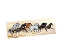 Fenteer Pintura artística Caballos Corriendo, Pared Caballos, sin, Adorno Pared, Obra, decoración Animales para el Fondo del, 20 X 60 Cm
