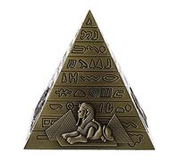 Fenteer Pirámide Egipcia Estatua Adorno Muebles para El Hogar Dormitorio Estantería Decoración - Bronce, 10 x 10cm