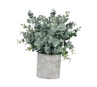 Fenteer Plantas Artificiales pequeñas en Maceta, Plantas Falsas pequeñas, de imitación en Maceta, simulación de bonsái para baño, Hierba de Hoja Redonda