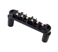 Fenteer Puente de Guitarra con Rodillos para Estabilidad en La Afinación, Negro