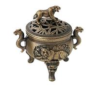 Fenteer Quemador de Incienso, Metal Quemador, Decoración de Mesa, Incensario, Difusor de Incienso para Sala de Estar, la Oficina de la Casa de Té en Casa, para Incienso en Tipo Cono y Varilla, Tigre