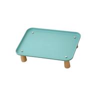 Fenteer Raised Pet Feeder Stand para Comedero Elevado Compatible con Dispensador Automático Soporte para Tazón de Agua de Perros Estante para Alimento de Gato, Verde Oscuro, Individual