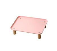 Fenteer Raised Pet Feeder Stand para Comedero Elevado Compatible con Dispensador Automático Soporte para Tazón de Agua de Perros Estante para Alimento de Gato, Rosa, Individual