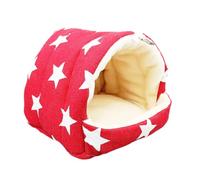 Fenteer Refugio para Gatos con Diseño Semicerrado, Cama Tipo Cueva para Mascotas, Five Pointed Star M