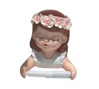 Fenteer rollos de papel higiénico, figura creativa de niña, decorativa para oficina, baño y apartamento.
