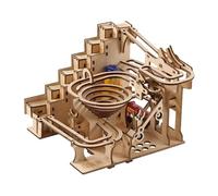 Fenteer Rompecabezas de Madera 3D, Pista de, Modelo de Rompecabezas, autoensamblaje, Kit de construcción de Modelos con transmisión por Engranajes