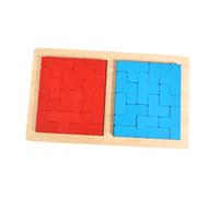 Fenteer Rompecabezas de Madera con Bloques de Patrones 3D, Juego de Inteligencia, Bloques geométricos, Juego de para niños y niñas.