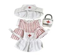 Fenteer Ropa de Peluche para Muñecas de 20 Cm, de Enfermera, Accesorios para Muñecas de Peluche, Cómodos Y Elegantes, Accesorios para Animales de, Rosa