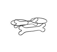 Fenteer Soporte Metálico Elevado para de Agua Y Comida, Antideslizante, para Comederos de Mascotas, Estante Dispensador de Comida para Cachorros Y Gat, 28cmx7cmx13cm Hueso