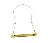 Fenteer Soporte para Armónica Ajustable Compatible con 24 Orificios de Metal con Almohadilla Antideslizante para Ensayos Interpretaciones Musicales, Dorado