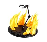 Fenteer Soporte para Figuras de acción con Efectos de, Ideal para exhibir Figuras de Juguete. Incluye Llamas y un Resistente Soporte para muñecas y, Amarillo