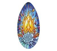 Fenteer Tabla de Skimboard de 35'', Fabricada en Madera, Ideal para Deportes Acuáticos, Apta para Principiantes Y Adolescentes, Energía