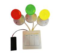 Fenteer Tablero sensorial con Interruptor de luz, Parte, Luces de Colores, Juego cognitivo, Tablero de Actividades, Accesorios, Juguete sensorial para, Rojo Amarillo Verde