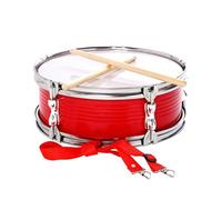 Fenteer Tambor de percusión de 13 pulgadas, instrumento musical portátil profesional con baquetas y correa para equipos de adolescentes y niños, color rojo