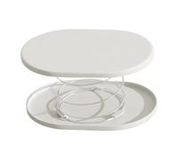 Fenteer Tissue Box Holder Spring Support para Extraer Pañuelos Soporte de Resorte Elevador Dispensador Compacto Y Cubierta Ligera Que El, Blanco, Individual