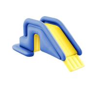 Fenteer Tobogán acuático Inflable para natación, Resistente para niños, Accesorio Resistente para Exteriores, Azul Oscuro
