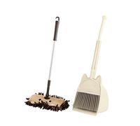 Fenteer Toddlers Broom Kit de Limpieza Doméstica para Niños Incluye Mini Escoba Mopa Recogedor Y Diseño Cute en PP Y Tela Adecuado para Juego de Roles Regalo