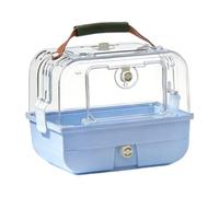 Fenteer Transportín para pájaros con asa, práctico, Jaula portátil para Loros de Uso Exterior para periquitos, cacatúas y pinzones, Azul